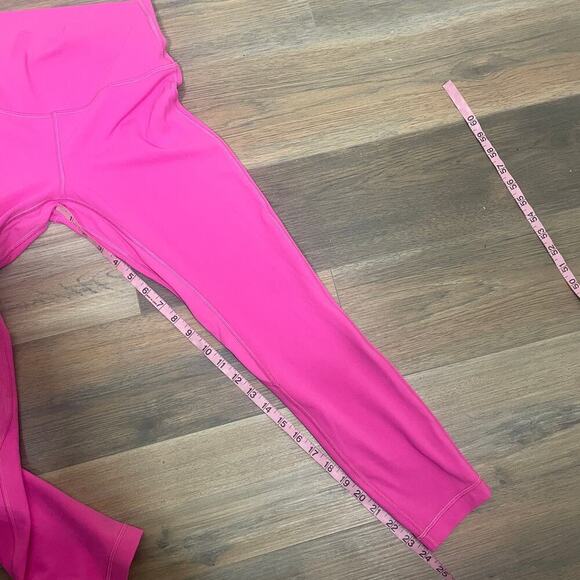 Lululemon Size 6 Align High Rise Crop Pants Leggings Pink Pull On Activewear - Picture 7 of 8